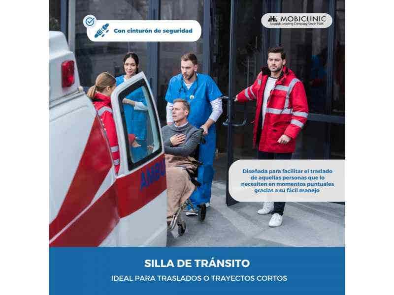 Sedia da Trasloco Neptuno in Alluminio Pieghevole 34cm Nero ausilio per disabili