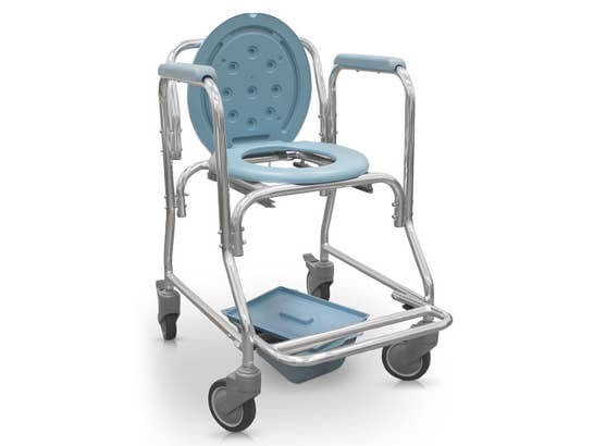 Sedia da bagno con wc e ruote ausilio per disabili