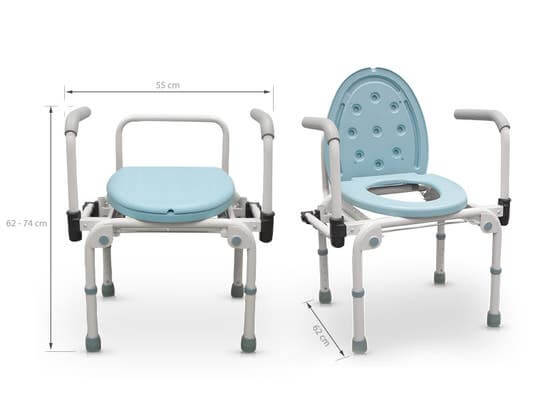 Sedia da doccia con wc ausilio per disabili