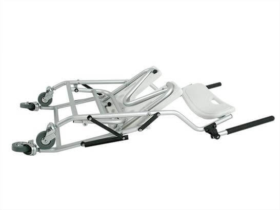 Sedia da doccia pieghevole con ruote ausilio per disabili