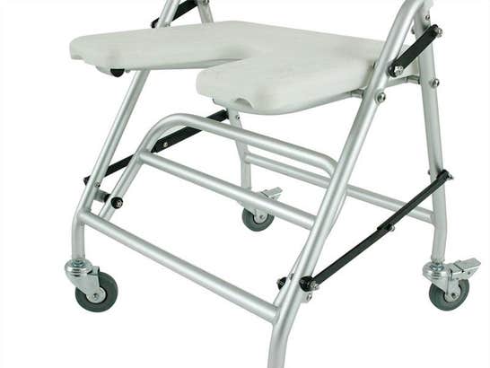 Sedia da doccia pieghevole con ruote ausilio per disabili