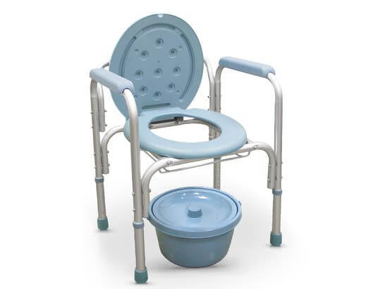 Sedia per doccia o per vasca da bagno con vaso wc incorporato ausilio per disabili