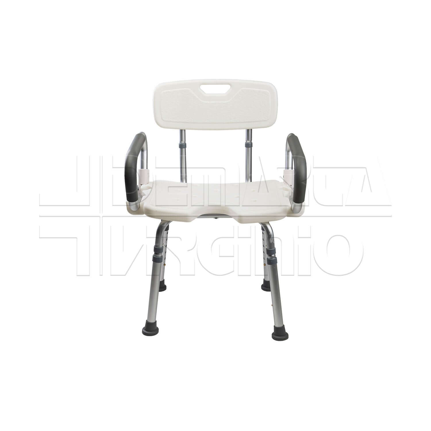 Sedile da Doccia con Schienale, Incavo e Braccioli ausilio per disabili