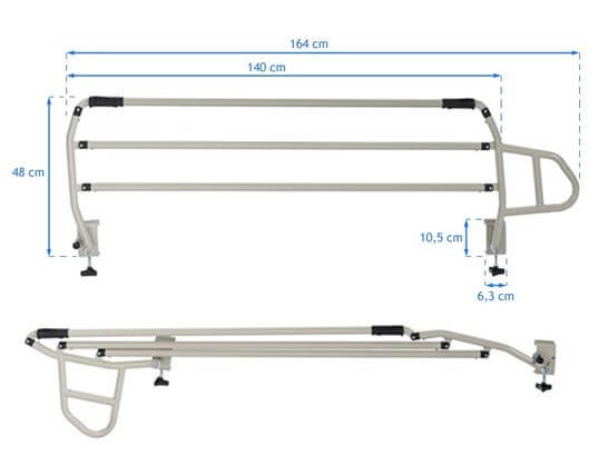 Set di sponde abbattibili ausilio per disabili