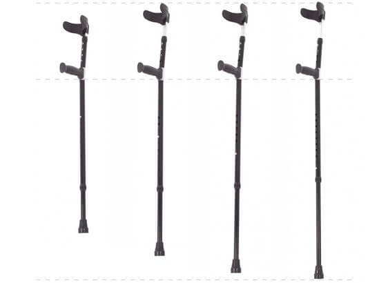 Stampella in alluminio regolabile in altezza, per bambini ed adulti ausilio per disabili