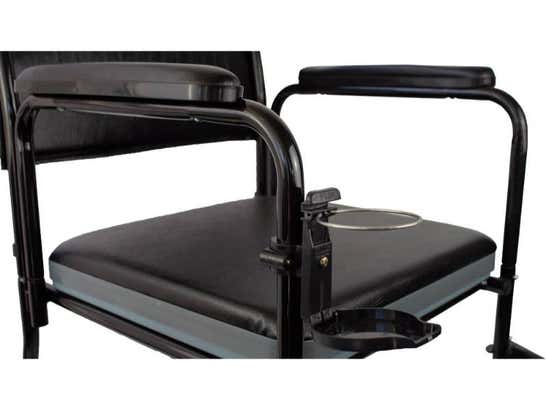 Supporto per bicchieri o bottiglie per sedia a rotelle con base e anello ausilio per disabili