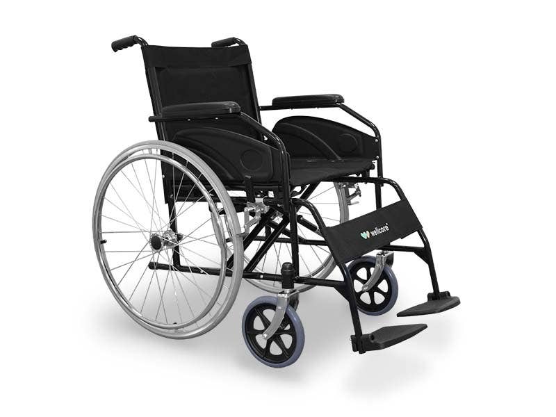 Sedia a rotelle pieghevole in acciaio Wellcore