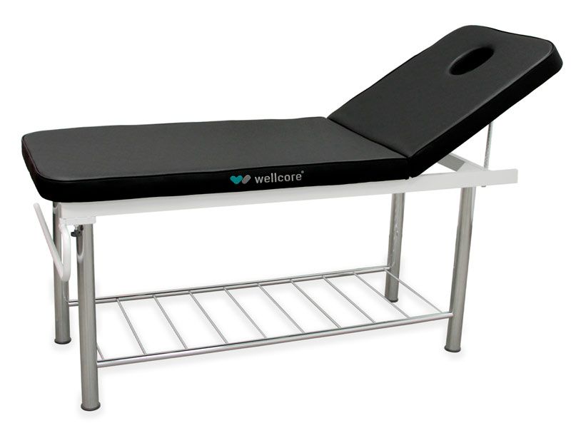 Lettino Wellcore in acciaio nero