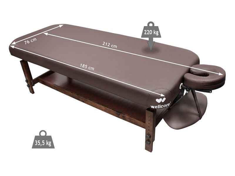 Lettino Fisso in Legno Wellcore con Poggiatesta