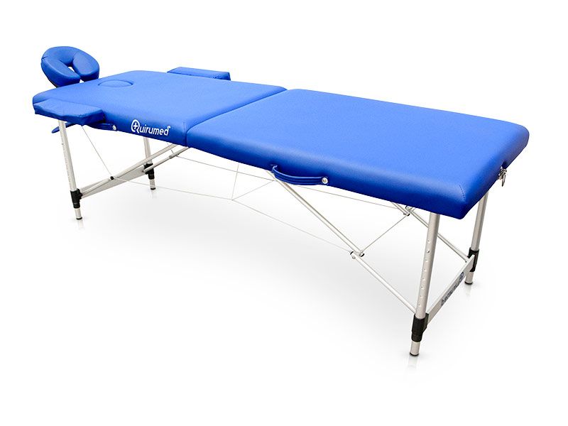 Lettino pieghevole Quirumed BASIC PLUS in alluminio - blu