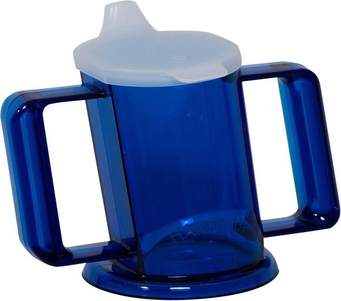 Bicchiere inclinato con beccuccio e impugnature blu Allmobility VQ HRCUPBLU
