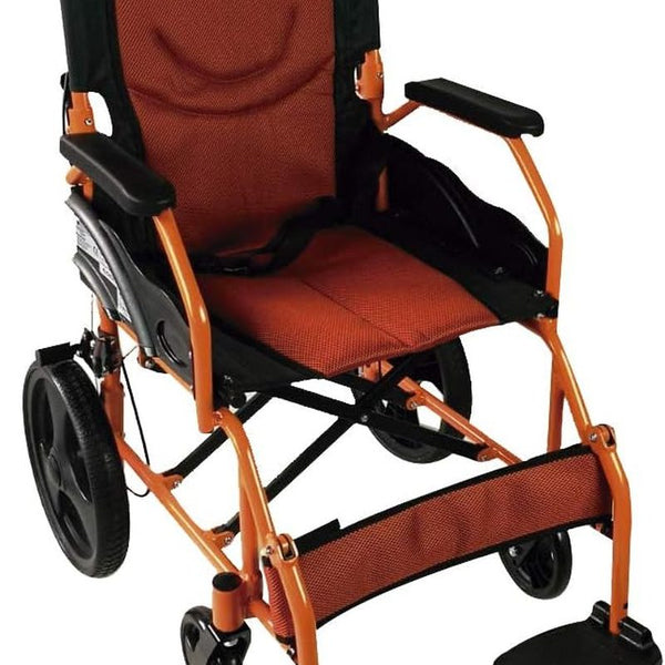 Sedia a Rotelle, Pieghevole, Leggera, Schienale Pieghevole, Alluminio