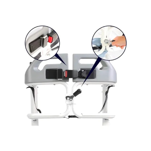 HUGBILITY Allmobility - sistema di chiusura posteriore e regolazione