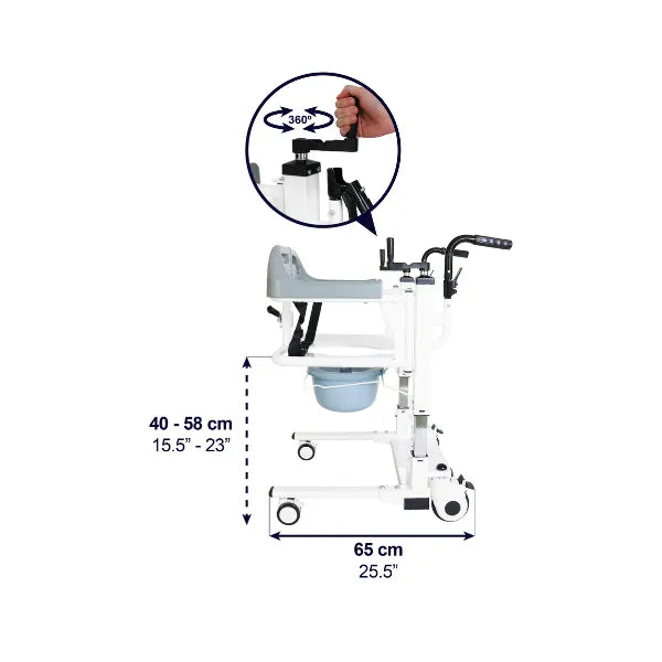 HUGBILITY Allmobility - altezza seduta regolabile 40-58 cm e lunghezza 65 cm