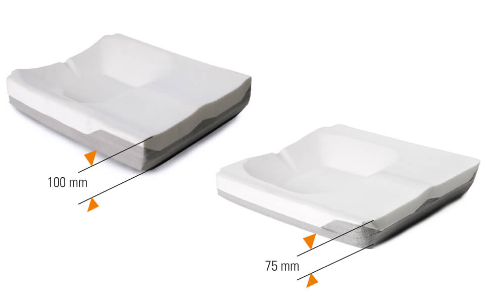 JAY Balance base sagomata 75 mm e Deep Contour 100 mm