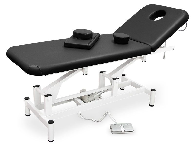 Lettino elettrico Quirumed BASIC PLUS con comando a pedale - nero