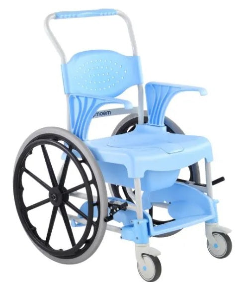 Sedia 2 in 1 da doccia-WC PRATIC con ruote da 24 pollici Allmobility BA PRATRUO24