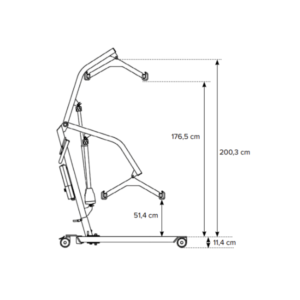 Dimensioni sollevatore HERMES Allmobility